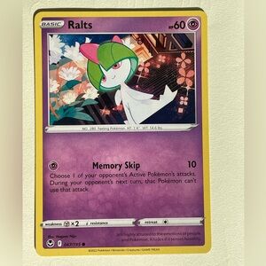 Pokemon Ralts 067/195 Card from Silver Tempest